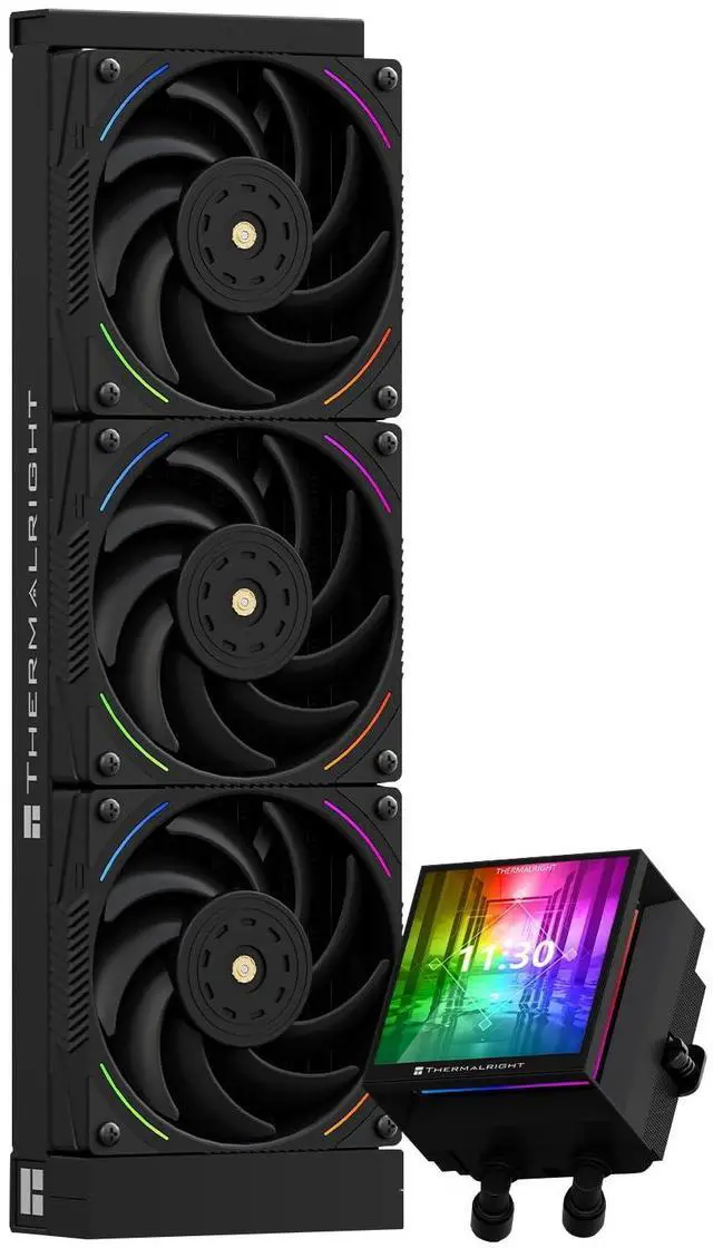 Main image of Thermalrlght Hyper Vision 360 ARGB Black CPU Water Cooler,3 PWM Fans Water Cooling System,IPS LCD Screen with 480x480 Resolution,for AM4/AM5,Intel LGA1851/1700,CPU Liquid Cooler,3.95-inch Display