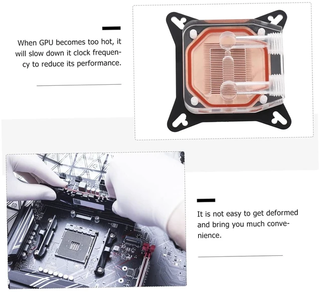 Alt view image 3 of 7 - Vaguelly Gpu Copper Base for Efficient Cooling Fit for Graphics Cards Easy Installation Performance and