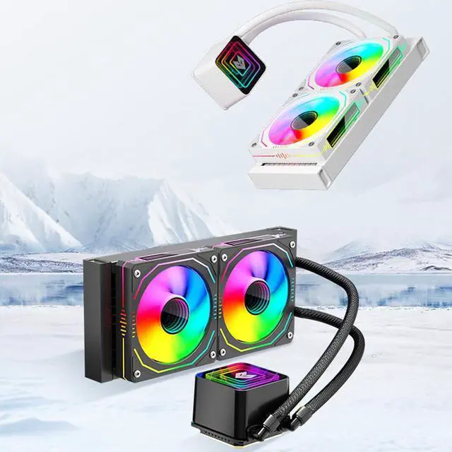 Alt view image 3 of 7 - DC12V ARGB Water Cooling Solution 1800RPM Effective Heat Dissipation Customizable Lighting Effects Wide Compatibility