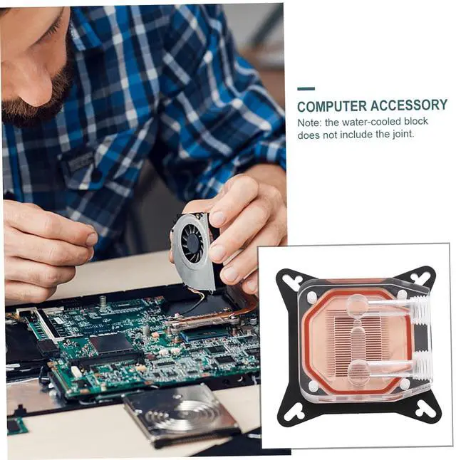 Alt view image 5 of 7 - Mipcase Cover Copper Base GPU Waterblock for Water Cooling Graphic Card Cooling Block Temperatures Enhances