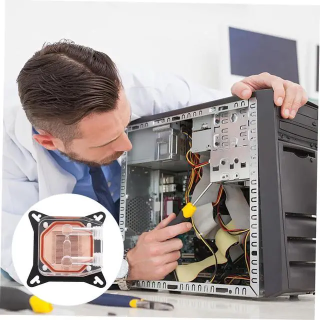 Alt view image 7 of 7 - Mipcase Cover Copper Base GPU Waterblock for Water Cooling Graphic Card Cooling Block Temperatures Enhances