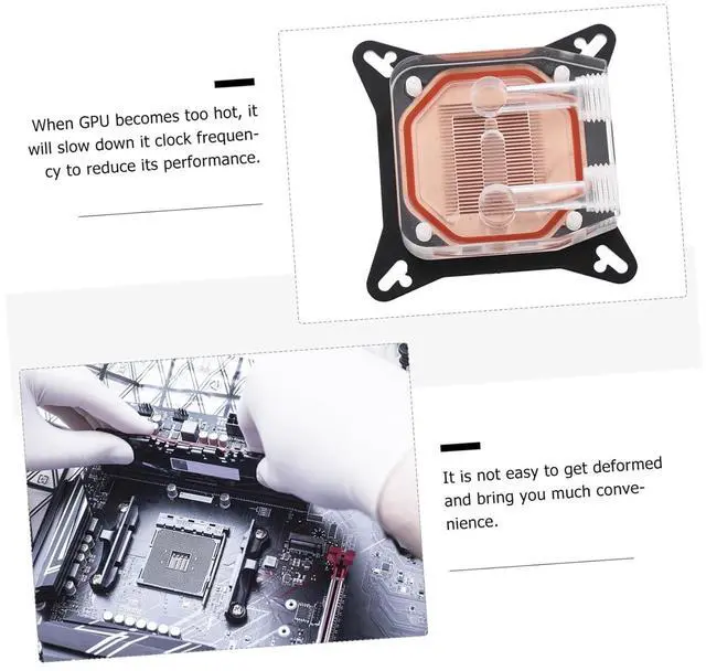 Alt view image 6 of 7 - Mipcase Cover Copper Base GPU Waterblock for Water Cooling Graphic Card Cooling Block Temperatures Enhances