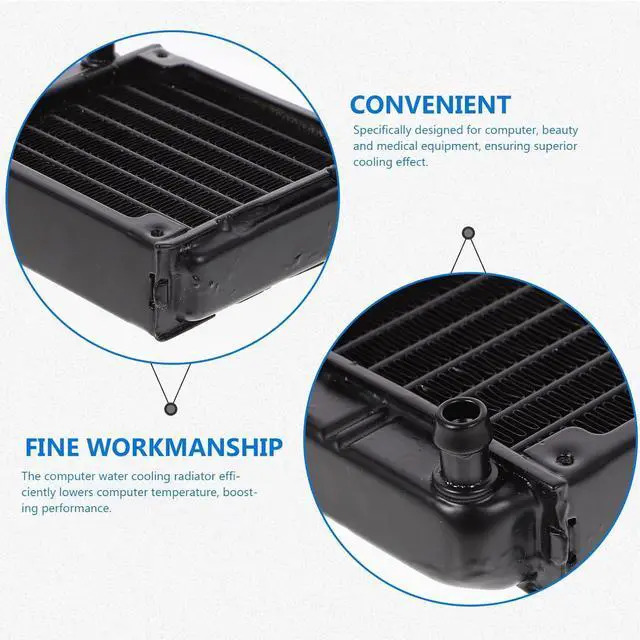 Alt view image 2 of 7 - TEHAUX 3pcs Aluminum Heat Exchanger Radiator for Water Cooling Radiator CPU Cooler Liquid