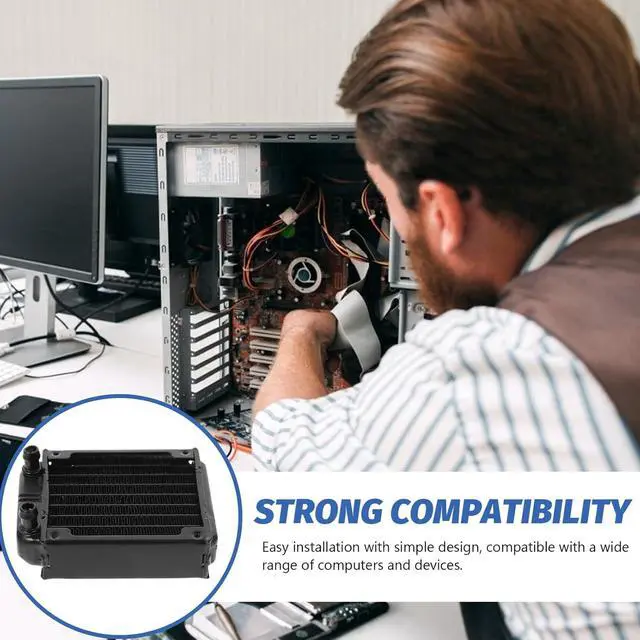Alt view image 4 of 7 - TEHAUX 3pcs Aluminum Heat Exchanger Radiator for Water Cooling Radiator CPU Cooler Liquid