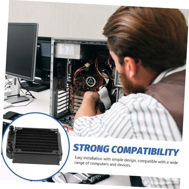 Alt view image 2 of 7 - TEHAUX 4pcs Aluminum Alloy Water Cooling Radiator for Computer Efficient Cooling Heat Sink for Gaming
