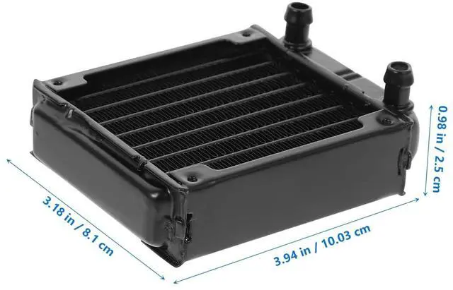 Alt view image 7 of 7 - TEHAUX 4pcs Aluminum Alloy Water Cooling Radiator for Computer Efficient Cooling Heat Sink for Gaming