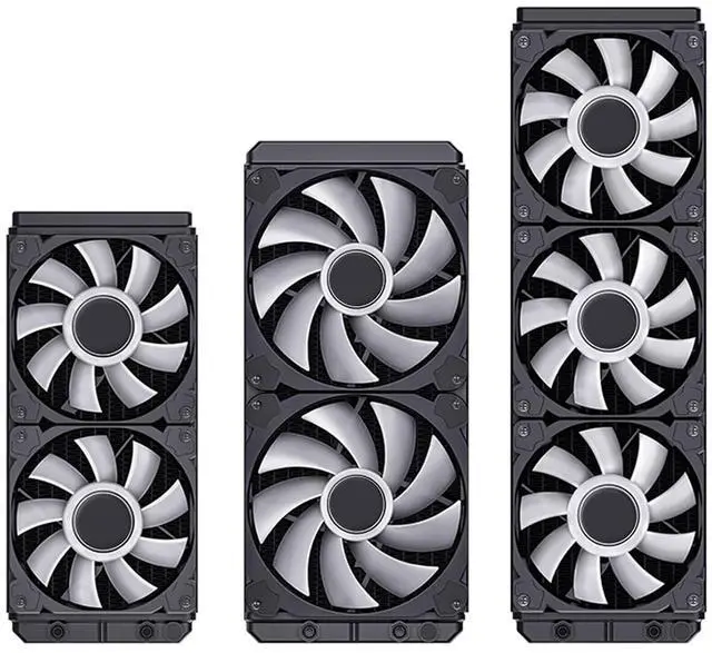 Alt view image 6 of 7 - Aluminum CPU Liquid Cooler ARGB CPU Water Cooler PWM & Fans For LGA 1700/1200/115X/2011/AM4/AM5