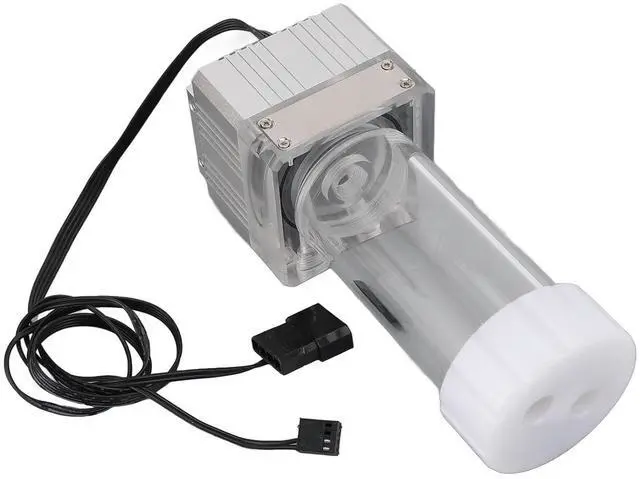 Alt view image 3 of 6 - Water Cooling Pump Tank Water Cooling Pump Tank Mesh Capacity Filtration Pump Household Sine Built in Magnetic Levitation for Water Tank (Silver)