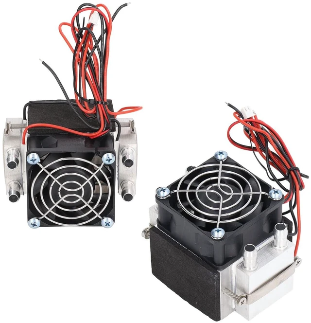 Alt view image 3 of 7 - Semiconductor Cooling Module, Mini Wind Water Core Cooler, Air Cooling Heat Sink Device, DC12V 108W High Power, Aluminum Alloy and ABS Material, for Industrial Refrigeration