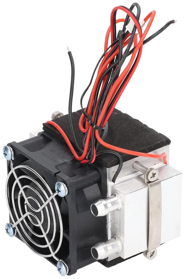 Alt view image 6 of 7 - Semiconductor Cooling Module, Mini Wind Water Core Cooler, Air Cooling Heat Sink Device, DC12V 108W High Power, Aluminum Alloy and ABS Material, for Industrial Refrigeration