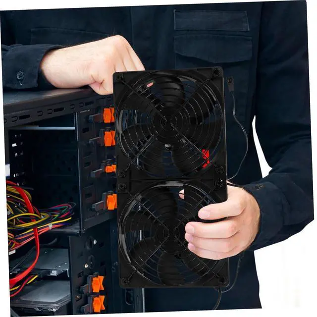 Alt view image 4 of 7 - HOMSFOU 1set Aluminum Heat Exchanger Computer Water Cooling Radiator with High-Speed Fan for Efficient CPU