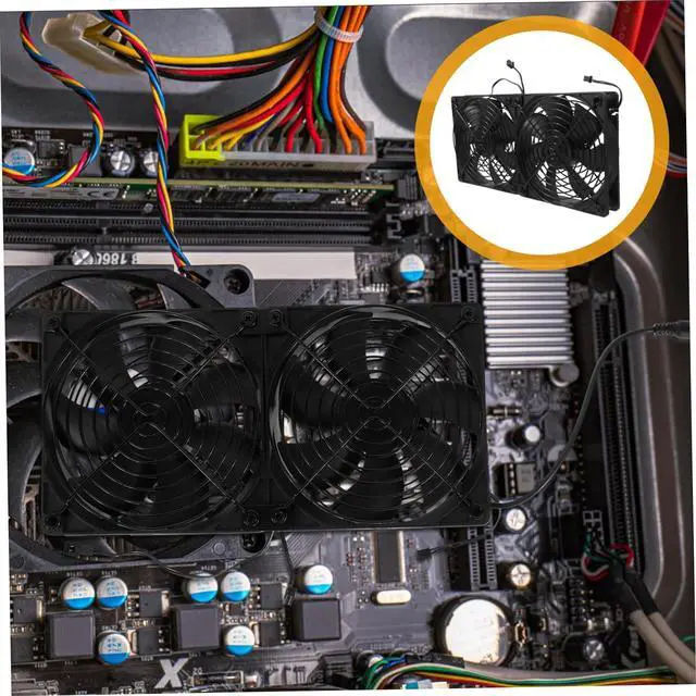 Alt view image 7 of 7 - HOMSFOU 1set Aluminum Heat Exchanger Computer Water Cooling Radiator with High-Speed Fan for Efficient CPU