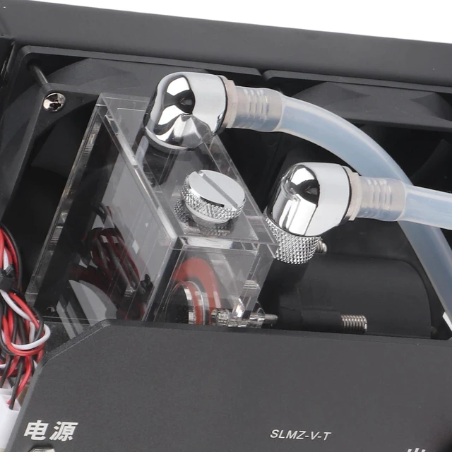 Alt view image 2 of 7 - CPU Cooling Pump 600L H Fan G1 4 Thread D Port 4Pin for Desktop Pc Aluminum Abs with Quiet and Efficient Heat Dissipation Performance