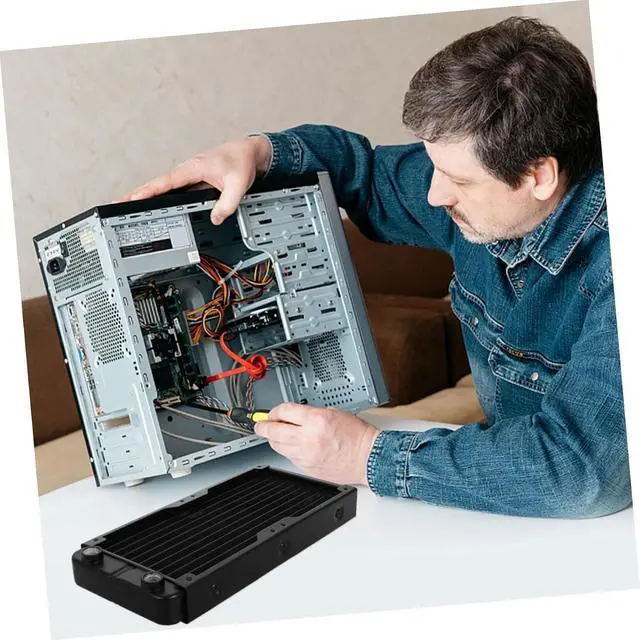 Alt view image 4 of 7 - Water Cooling Radiator for CPU and Gpu Liquid Cooler PC Cooling System Efficient Heat Sink