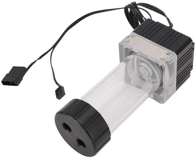 Alt view image 3 of 7 - G1/4 PC Water Pump, 125ML Cooling Heat Exchanger Water Pump, Computer Liquid Water Cooling Radiator with 30 Mesh Filter Mesh, Automatic Speed Regulation, Sine Wave Drive (Black)