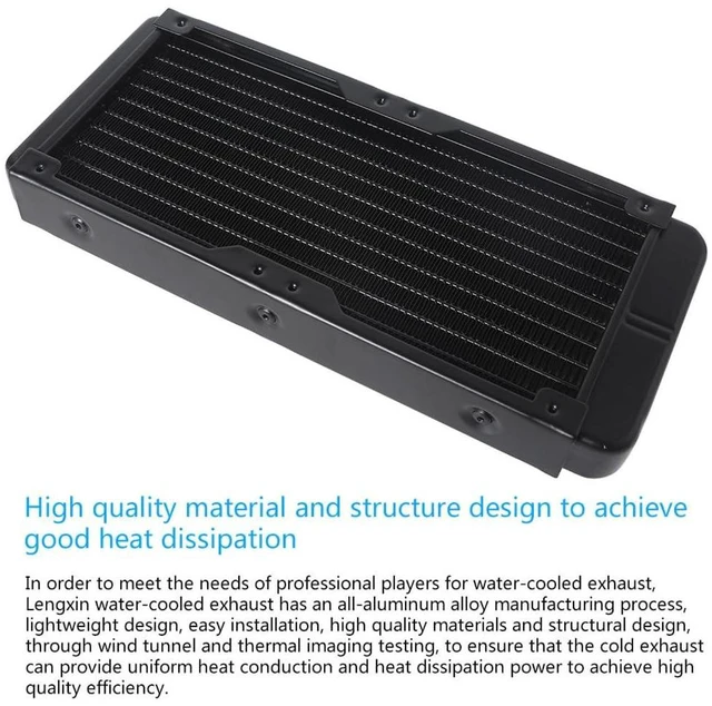 Alt view image 3 of 7 - 240mm 10 Tube Computer Water Cooling Radiator G1/4 Female Thread Heat Dissipation for Computer PC CPU Water Cool