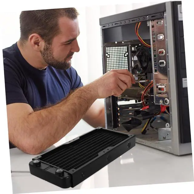 Alt view image 5 of 7 - Water Cooling Radiator for CPU and Graphics Card Pc Heat Sink System Liquid Cooler Pc Parts