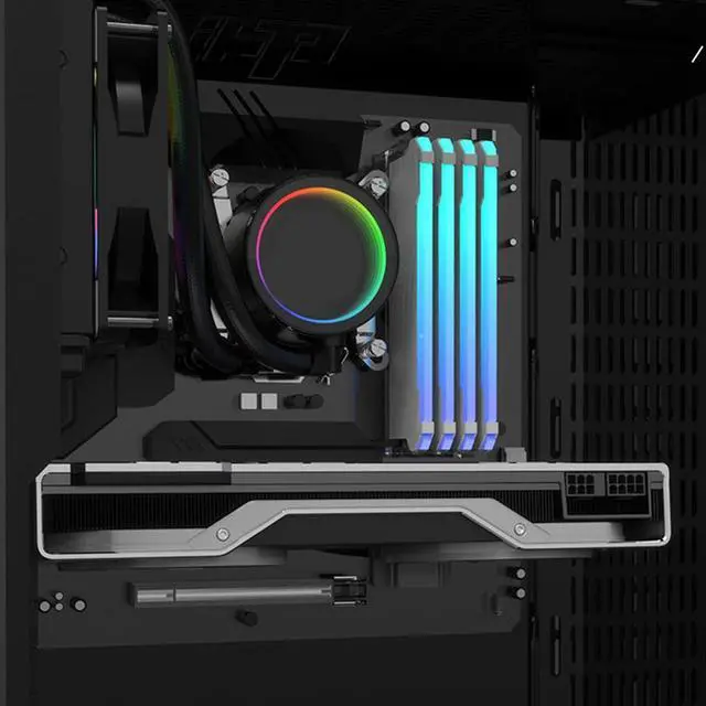 Alt view image 4 of 7 - Aluminum CPU Liquid Cooler RGB CPU Water Cooler PWM & Fans CPU Liquid Cooler Good Heat Dissipation