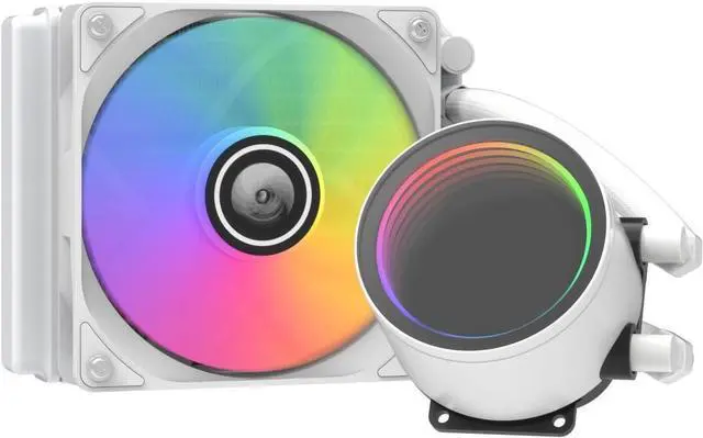 Alt view image 7 of 7 - Aluminum CPU Liquid Cooler RGB CPU Water Cooler PWM & Fans CPU Liquid Cooler Good Heat Dissipation