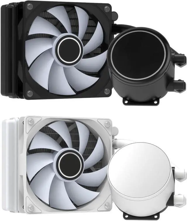 Alt view image 7 of 7 - Aluminum CPU Liquid Cooler RGB CPU Water Cooler PWM & Fans CPU Liquid Cooler Good Heat Dissipation