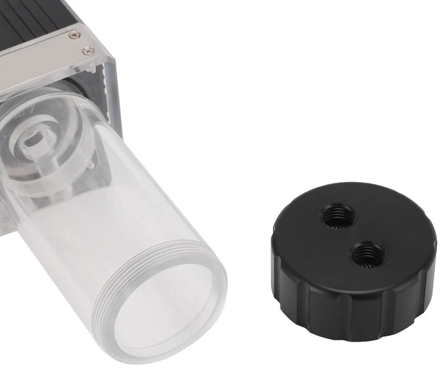 Alt view image 4 of 7 - G1/4 PC Water Pump, 125ML Cooling Heat Exchanger Water Pump, Computer Liquid Water Cooling Radiator with 30 Mesh Filter Mesh, Automatic Speed Regulation, Sine Wave Drive (Black)
