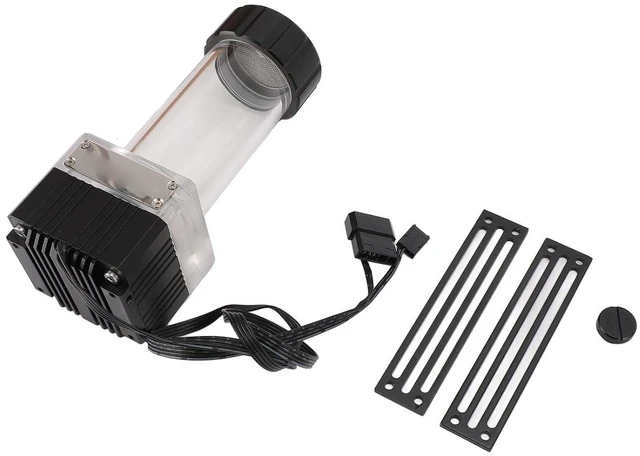 Alt view image 7 of 7 - G1/4 PC Water Pump, 125ML Cooling Heat Exchanger Water Pump, Computer Liquid Water Cooling Radiator with 30 Mesh Filter Mesh, Automatic Speed Regulation, Sine Wave Drive (Black)