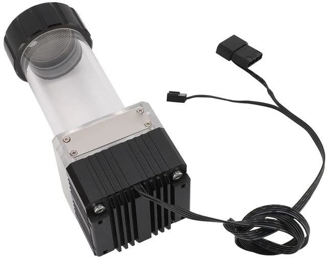 Alt view image 5 of 7 - G1/4 PC Water Pump, 125ML Cooling Heat Exchanger Water Pump, Computer Liquid Water Cooling Radiator with 30 Mesh Filter Mesh, Automatic Speed Regulation, Sine Wave Drive (Black)