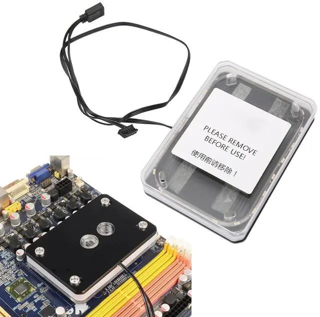 Alt view image 6 of 7 - CPU Water Block, 5V Light G1/4 19.7 Inch Wire Aluminum Alloy CPU for AM4