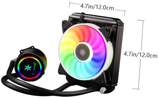 Alt view image 2 of 7 - Water Cooling Radiator Mute Computer Radiator Liquid CPU Cooler Professional Cooler