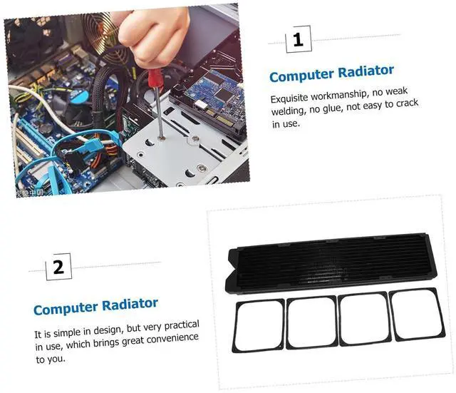 Alt view image 2 of 7 - Liquid Cooling Radiator Heat Exchanger for CPU and Gpu Copper Heat Sink Professional Craftsmanship