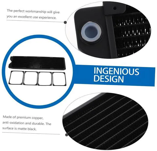 Alt view image 6 of 7 - Liquid Cooling Radiator Heat Exchanger for CPU and Gpu Copper Heat Sink Professional Craftsmanship