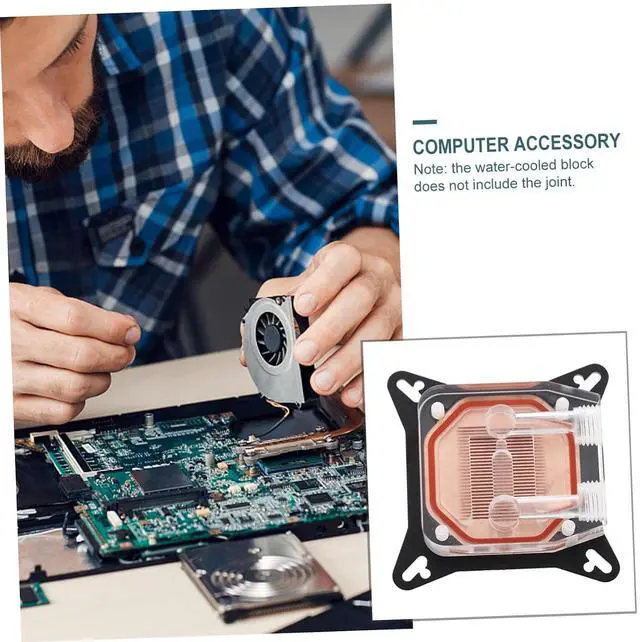 Alt view image 3 of 7 - jojofuny Graphics Card Water Block Copper Base Gpu Cooling Computer Accessory for Water Cooling