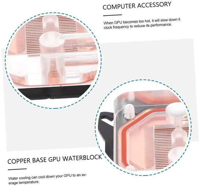 Alt view image 4 of 7 - jojofuny Graphics Card Water Block Copper Base Gpu Cooling Computer Accessory for Water Cooling