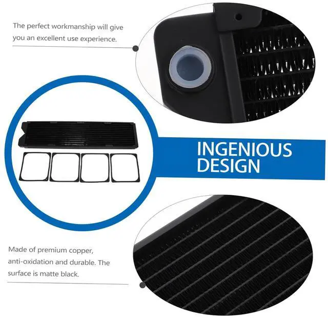 Alt view image 6 of 7 - jojofuny Liquid Cooling Radiator Heat Exchanger for Computer CPU Efficient Water Cooling Low Noise for