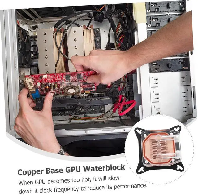 Alt view image 3 of 7 - Graphics Card Water Block Copper Material for Gpu Liquid Cooling for Computer Part Upgrade