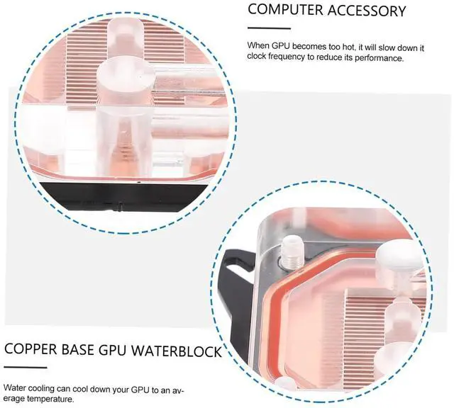 Alt view image 4 of 7 - Graphics Card Water Block Copper Material for Gpu Liquid Cooling for Computer Part Upgrade