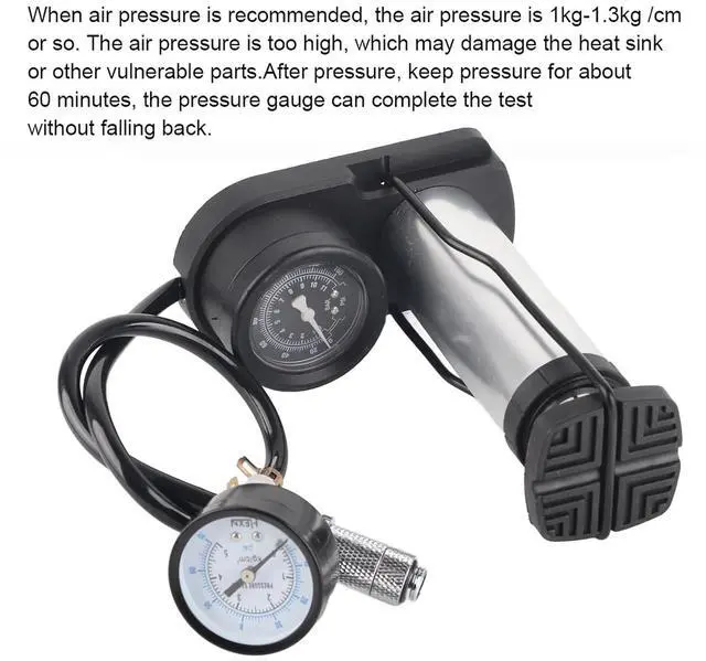 Alt view image 2 of 7 - Double Barometer Computer Water Leakage Tester with Pressure for Cooling System Leak Detection - Portable and for PC Builders