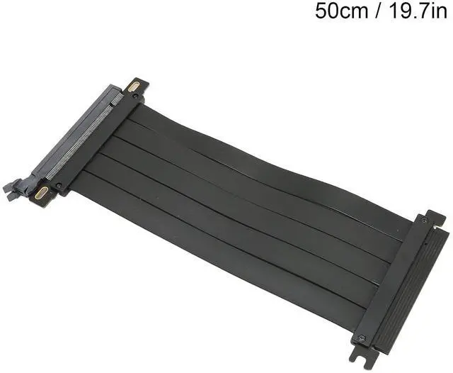 Alt view image 4 of 7 - PCIE 4.0 X16 Extender, Plug and Play Right Angle 128Gbps Anti Interference GPU Extension Cable for Graphic Card Compatible with RTX3090 RTX3080 RTX3070 RTX3060TI (50 cm)