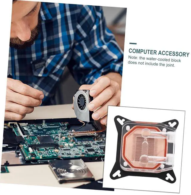 Alt view image 2 of 7 - KICHOUSE Graphics Card Water Block Cover for Water Cooling Gpu Block Copper Material for Gpu Liquid Cooler