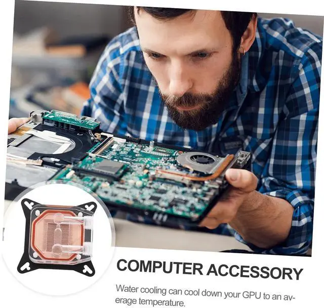 Alt view image 5 of 7 - KICHOUSE Graphics Card Water Block Cover for Water Cooling Gpu Block Copper Material for Gpu Liquid Cooler