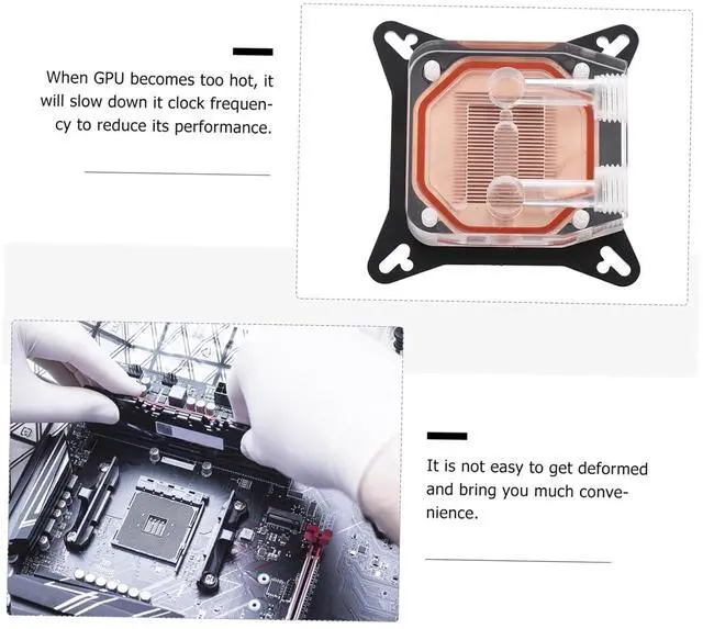 Alt view image 6 of 7 - KICHOUSE Graphics Card Water Block Cover for Water Cooling Gpu Block Copper Material for Gpu Liquid Cooler