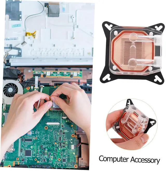 Alt view image 4 of 7 - KICHOUSE Graphics Card Water Block Cover for Water Cooling Gpu Block Copper Material for Gpu Liquid Cooler