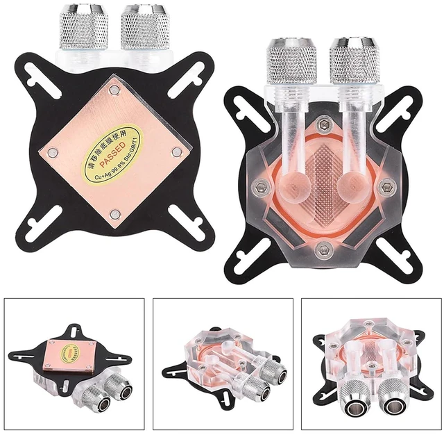 Alt view image 7 of 7 - Gearwell GPU Water Block, Graphics Card Liquid Cooling Block Kit with Waterway Component and Fittings, DIY PC Gaming Water Cooling Loop Parts Set for Custom Desktop Computer