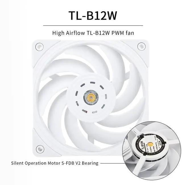 Alt view image 2 of 7 - Thermalrlght Frozen Edge 240 White CPU Liquid Cooler,Efficient PWM Controlled Pump 3300RPM,12CM PWM Fan,Water Cooling Computer Parts,for AMD AM4/AM5,Intel 1150/1151/1200/2011/1700,Computer AIO Cooler