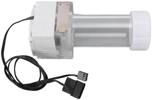 Alt view image 2 of 7 - Water Cooling Pump Tank Water Cooling Pump Tank Mesh Capacity Filtration Pump Household Sine Built in Magnetic Levitation for Water Tank (White)