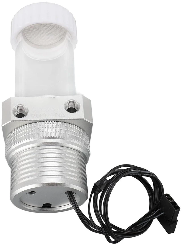 Alt view image 2 of 7 - Water Cooling Pump Tank, G1/4 Support PWM Automatic Speed Regulation PC Integrated Pump Tank 1100LH for Computer for Water Cooling System (Silver)