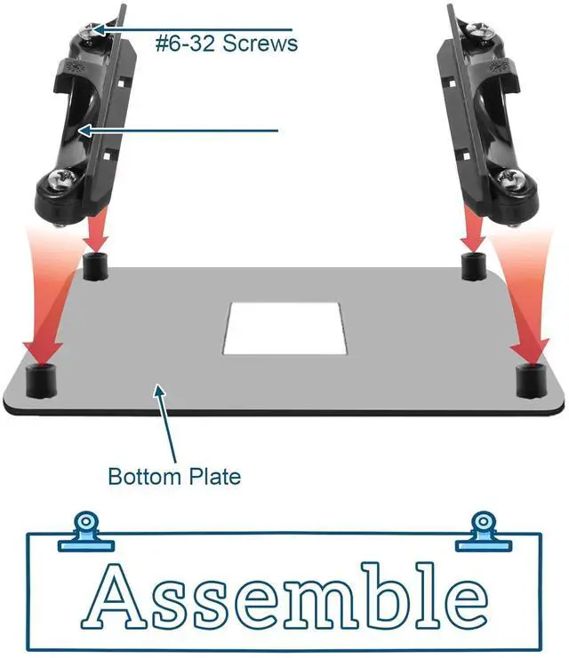 Alt view image 4 of 7 - CPU Fan Bracket for AM4 Backplate, 2 Pairs AM4 Bracket Set with Screwdriver AMD CPU Fan Holder for Hook-Type Air-Cooled and Partially Water-Cooled Radiators