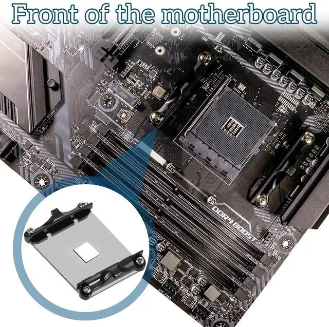 Alt view image 5 of 7 - CPU Fan Bracket for AM4 Backplate, 2 Pairs AM4 Bracket Set with Screwdriver AMD CPU Fan Holder for Hook-Type Air-Cooled and Partially Water-Cooled Radiators