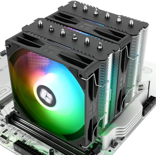Alt view image 6 of 7 - Peerless Assassin 120 SE ARGB V2 Black CPU Cooler, 6 Heat Pipes CPU Air Cooler, Aluminium Heatsink Cover, for AMD AM4/AM5 Intel LGA 1851/1700/115X/1200