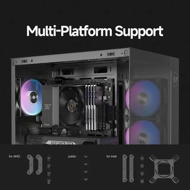 Alt view image 7 of 7 - Ocypus Iota A40 Air CPU Cooler, Air Cooler with Silent 120mm PWM Fan, 6 mm 4 Heat Pipe Direct Contact, High-Performance CPU Cooler Air with Fan, Digital Display CPU Cooler TDP 220W, for AMD and Intel